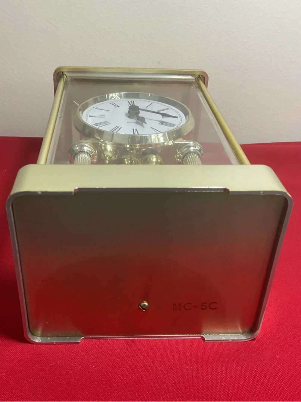 Elgin Quartz Anniversary Mantel Clock – Made in Japan, Classic Gold Tone